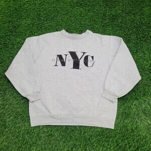 Vintage 90s NYC New-York Sweatshirt Womens M/L 21x22 USA